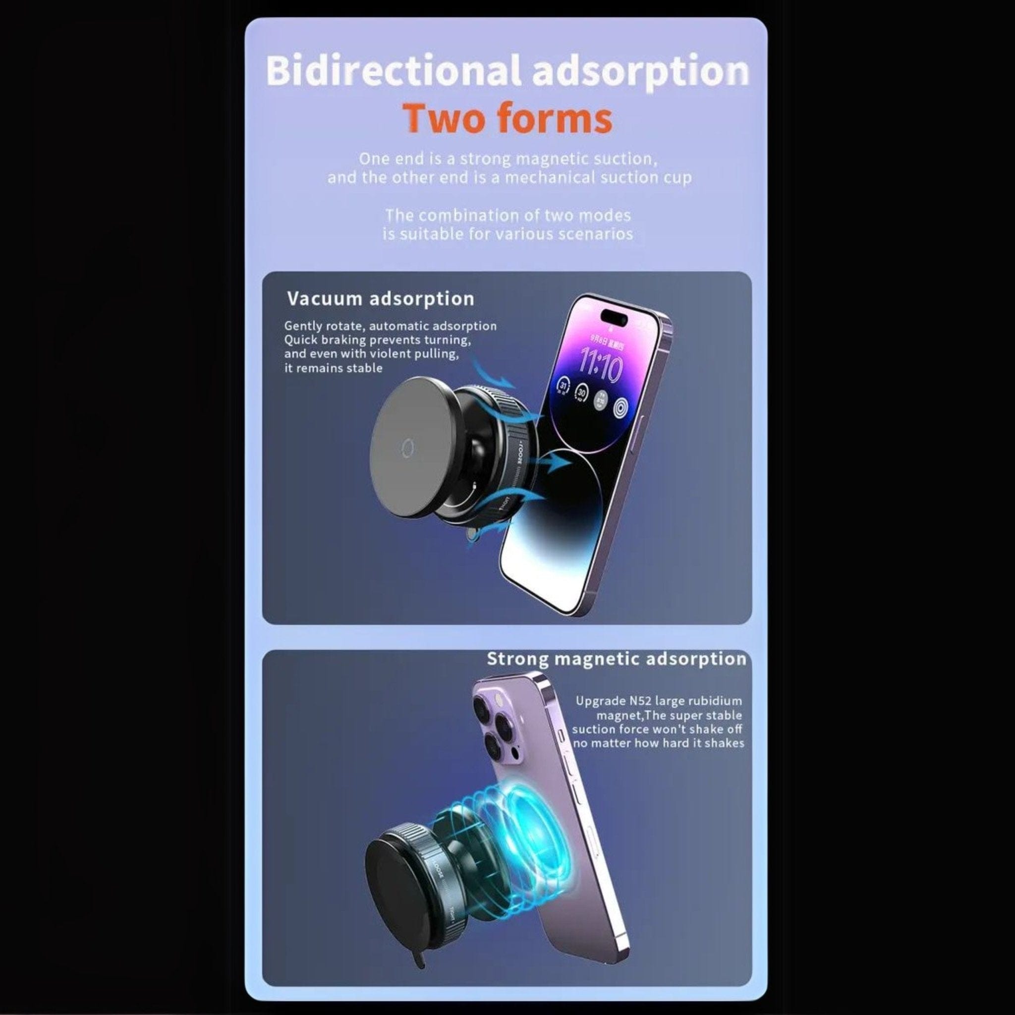 Vacuum Suction Magnetic Phone Mount | Pop Sockets Mag Safe Phone Holder Grip Suction Mount Vacuum Suction Magnetic Mount