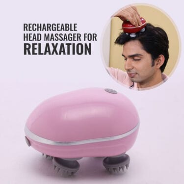 Vibrellaz™ | Head Massager Hair Scalp Massage And Hair Growth Head Massages Tool Vibrellaz™ Rechargeable Head Massager For Relaxation Zaavio®