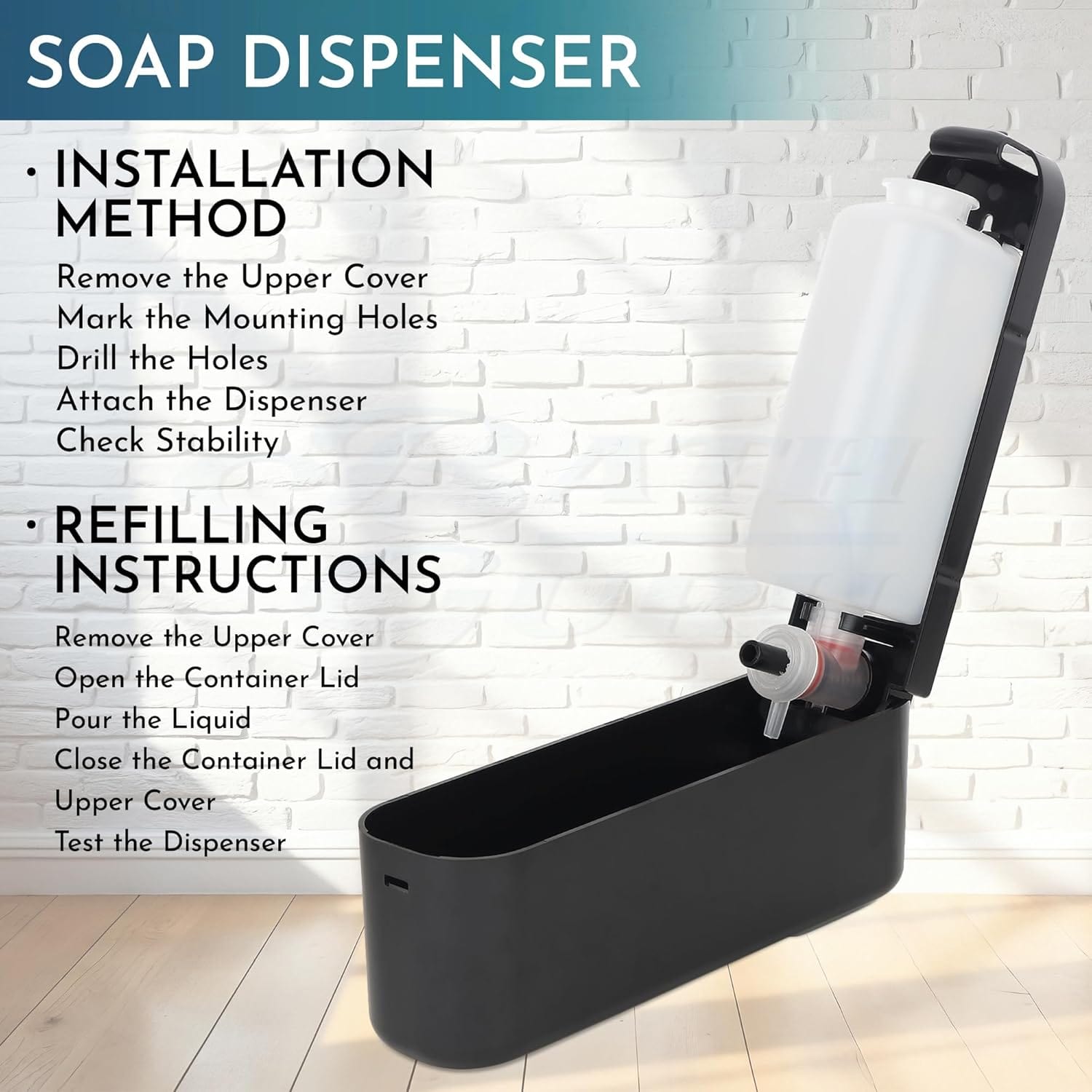 Wall-Mounted Manual Soap Dispenser | Soap Dispenser Wall Mounted Pump Bottle Manual Soap Products Wall-Mounted Manual Soap Dispenser Zaavio®