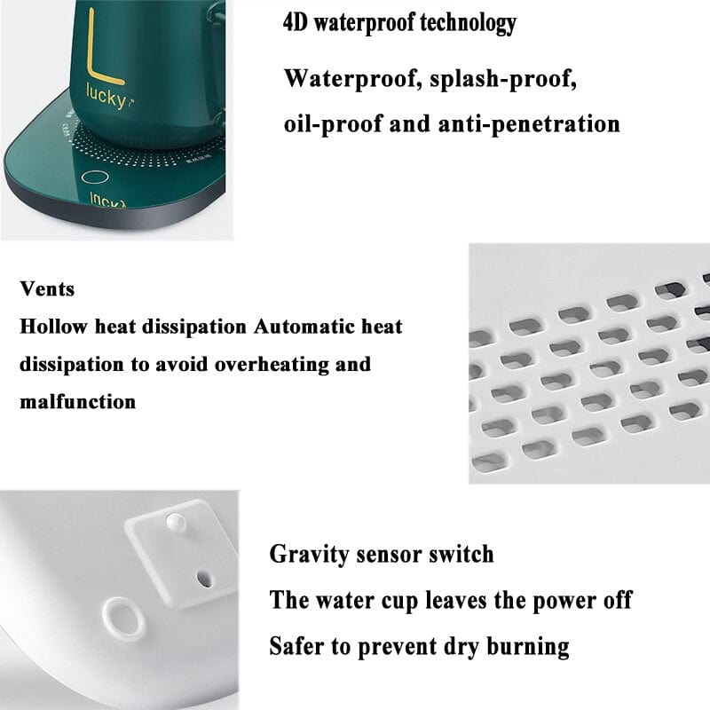 Warmtix™️ | Coffee Mug Ceramic Electric Travel Smart Heated Cup Warmtix™️Coffee Warmer Mug Zaavio®