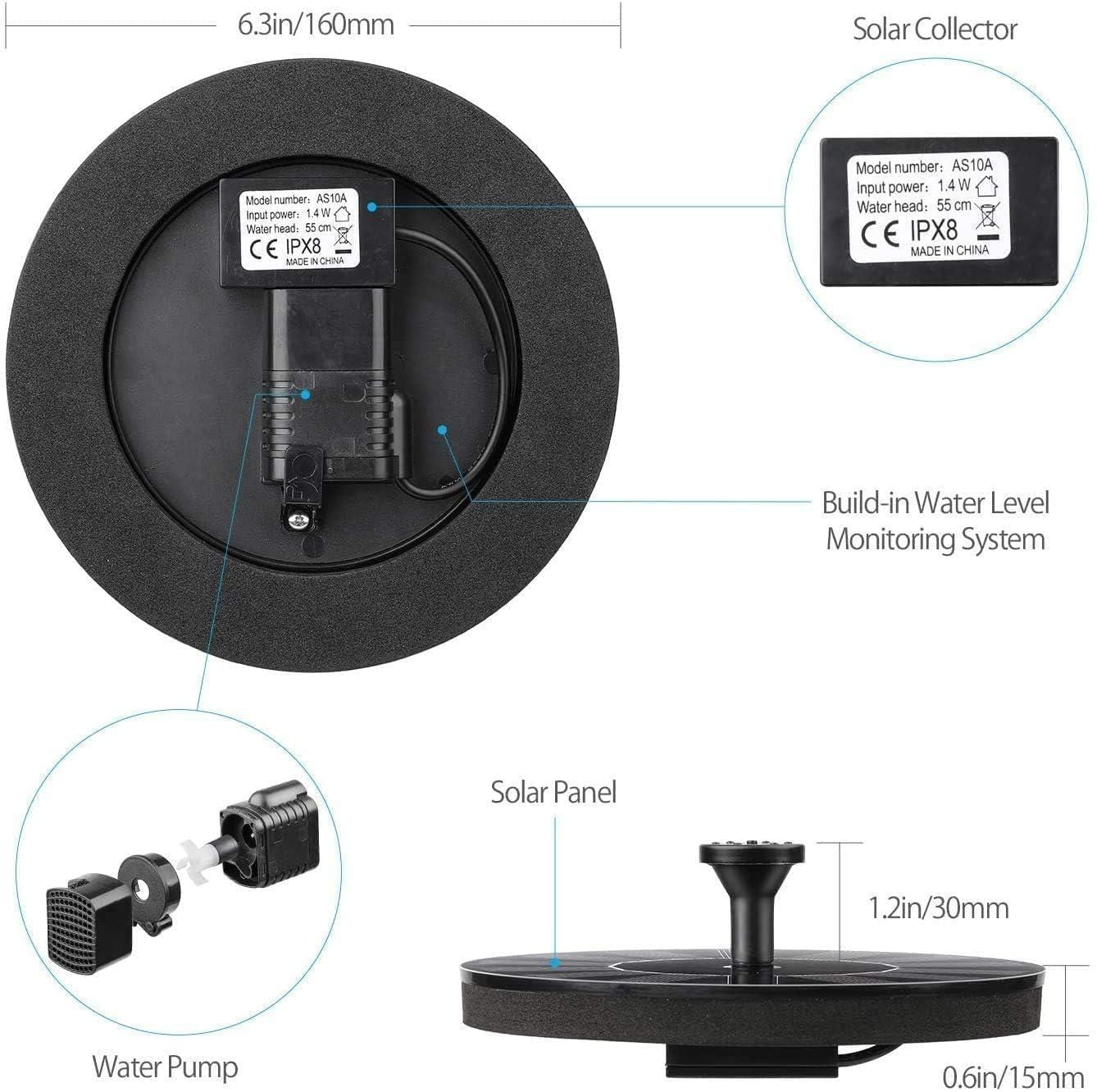 Water Solar Pump Panel Products Solar Fountain Water Pump Kit - SolarSpray™️ SolarSpray™️ Water Fountain Kit Zaavio®
