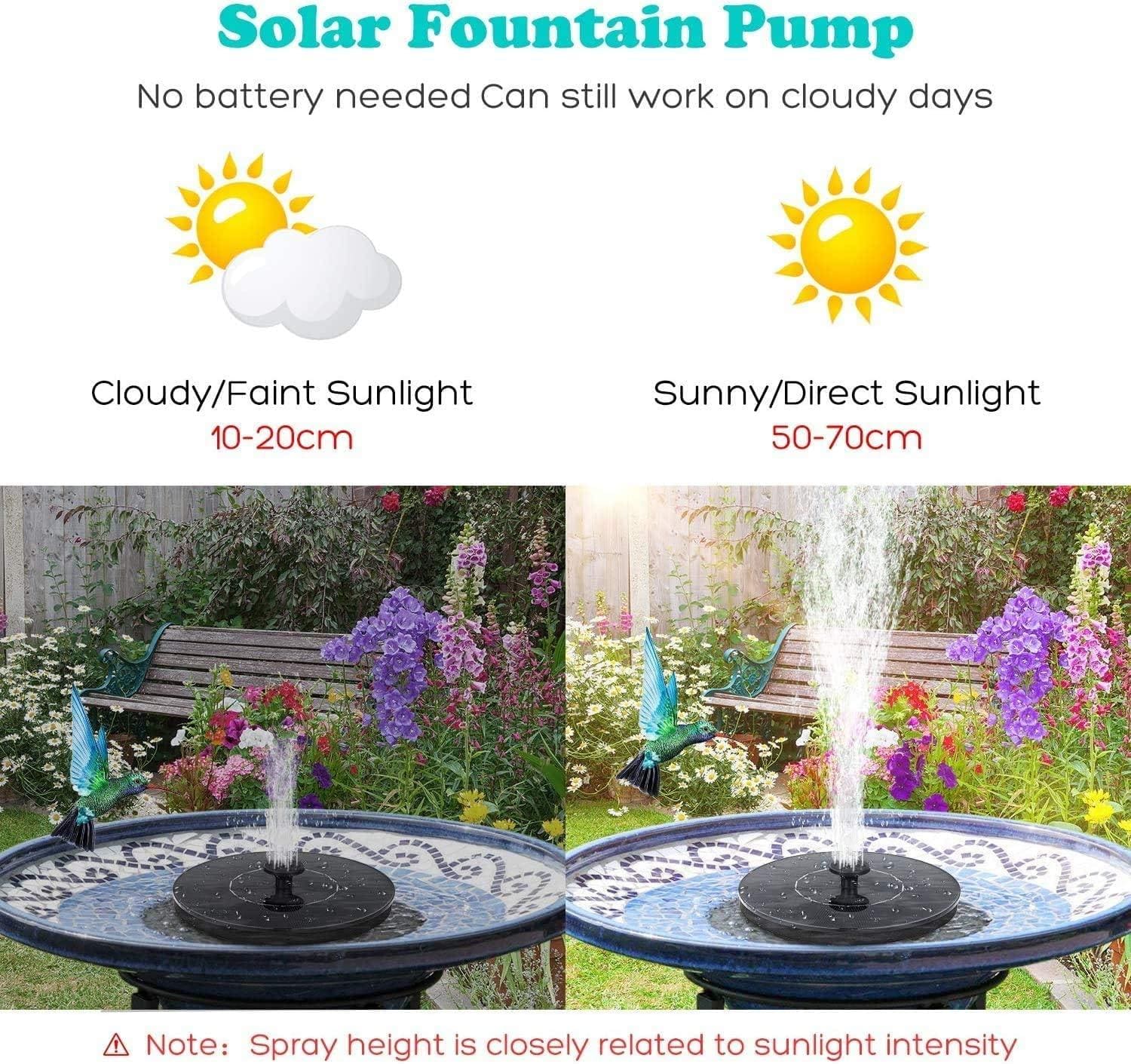 Water Solar Pump Panel Products Solar Fountain Water Pump Kit - SolarSpray™️ SolarSpray™️ Water Fountain Kit Zaavio®