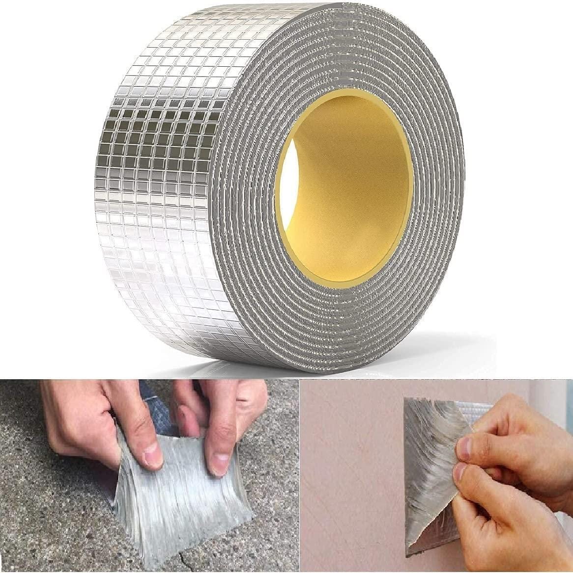 Waterproof Aluminium Foil Pipe Repair Tape | Adhesive Waterproof Leakage Tape Waterproof Aluminium Foil Pipe Repair Tape Waterseal Aluminium Rubber Tape - Extra Long Version