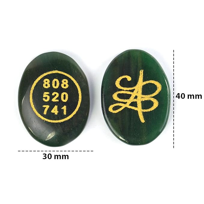 Wealthixio™️ | Green Aventurine Stone Healing Crystals Money Stone Zibu Symbol Wealthixio™️Jade Zibu Coin Zaavio®