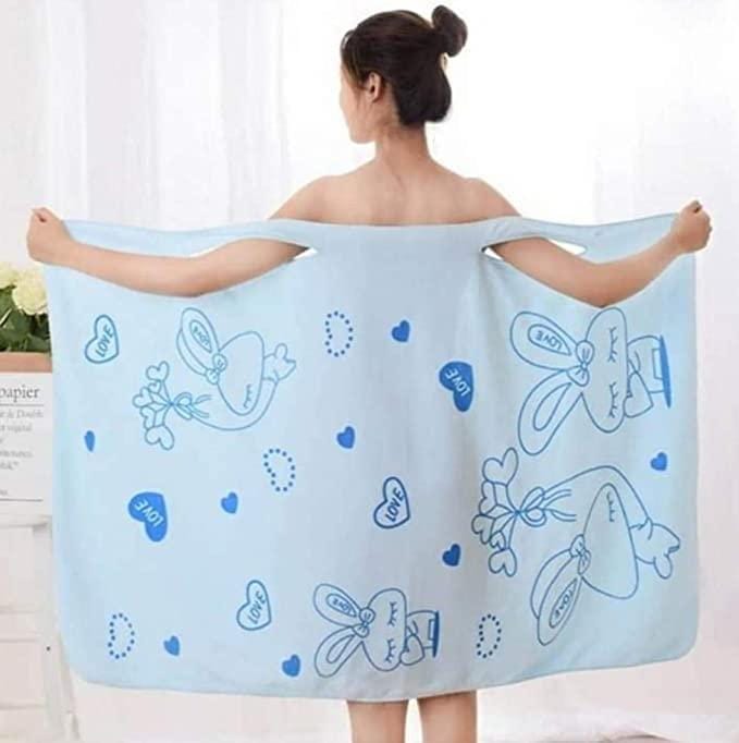 Women's Wearable Bath Towel (Set of 2) | Bath Robe Towels Bathroom Micro Fibre Towel For Women Women's Wearable Bath Towel (Set of 2)