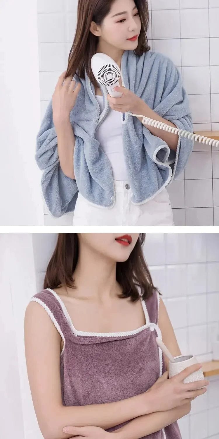 Women's Wearable Bath Towel (Set of 2) | Bath Robe Towels Bathroom Micro Fibre Towel For Women Women's Wearable Bath Towel (Set of 2)