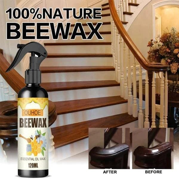 Wood Polish Furniture Spray Wood Floor Wax Cleaner Natural Polish - Furniture Wood polish for Cleaning (Pack of 2) Pack of 2 Beewax Furniture Polish Spray - Buy 1 Get 1 Free