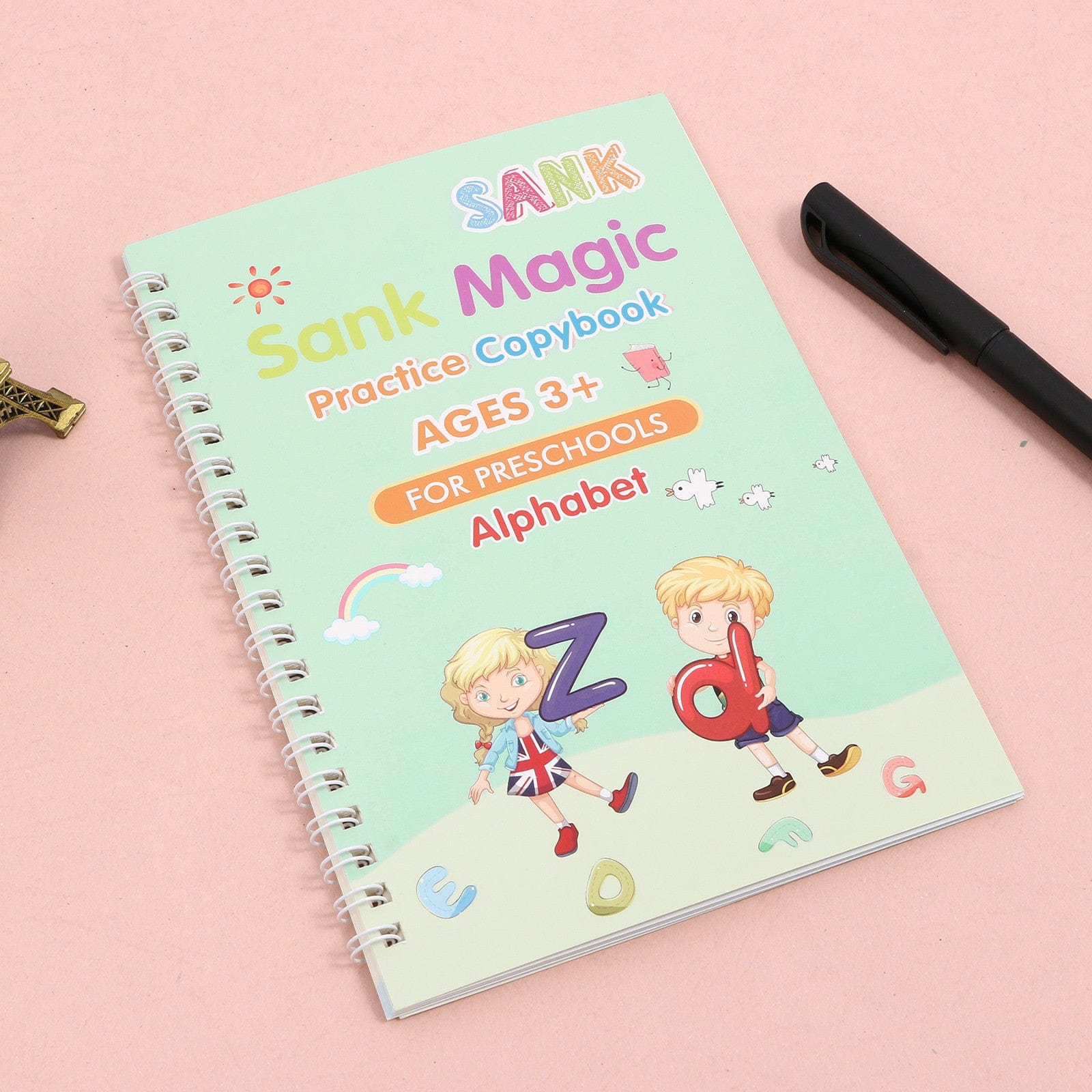 Writiox™ | Handwriting Practice Letters ABC Tracing Sheets kindergarten Writiox™ Magic Practice Copybook (4 BOOKS,1 PEN,1 GRIP,10 REFILL) Zaavio.co®