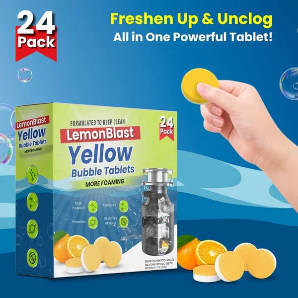 Yellow Bubble Tablets | 🔥 Flat 50% OFF Saving 🔥 (24pc) | BUY 1 GET 1 FREE Drain Cleaner Tablets Yellow Bubble Tablets | 🔥 Flat 50% OFF Saving 🔥 (24pc) | BUY 1 GET 1 FREE