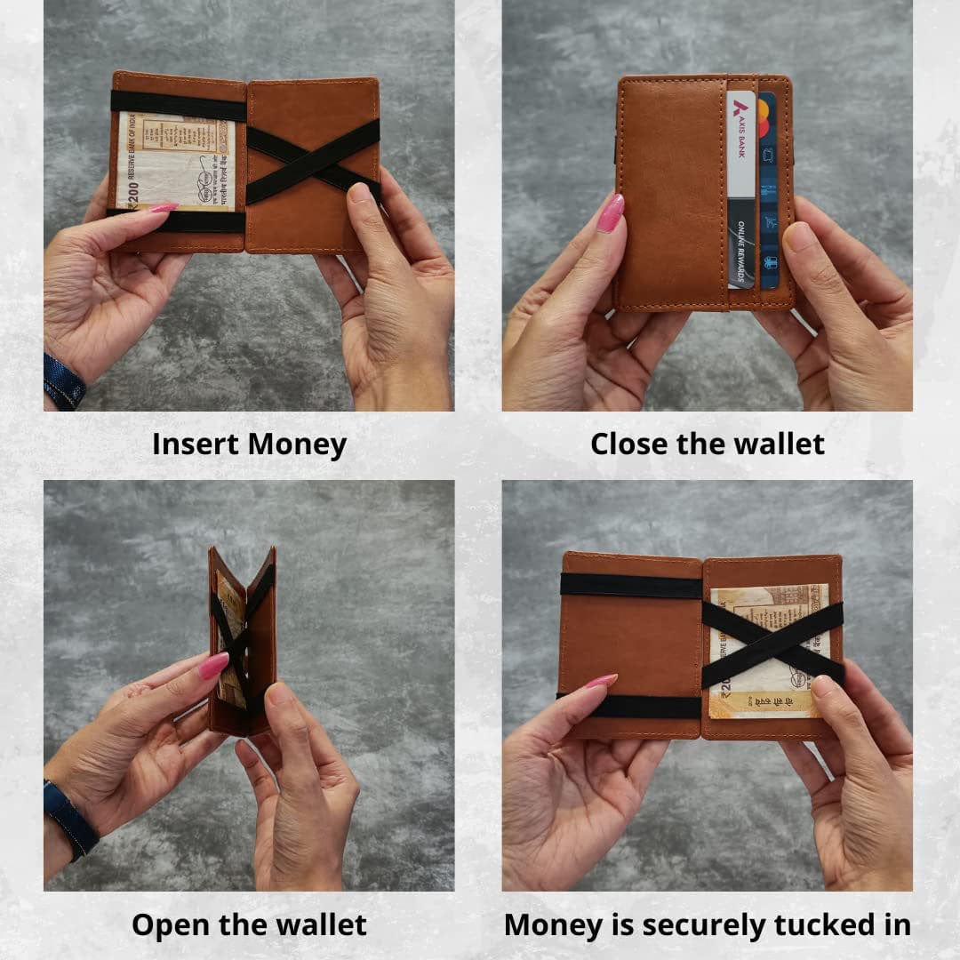 Mens wallet Best Bifold Leather Money Clip Wallets for men Dark Brown Bifold Leather Money Clip Wallet