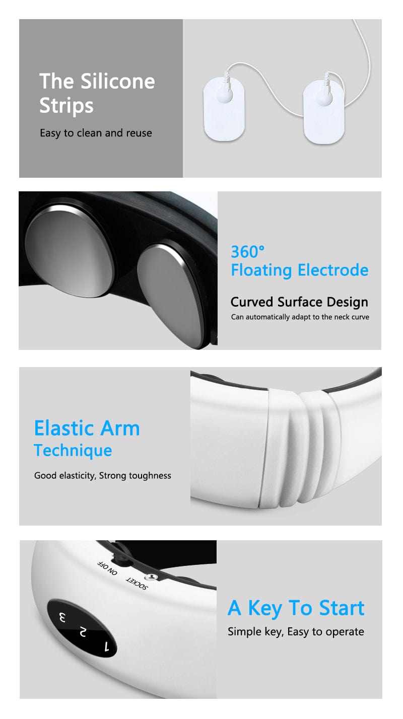 Portable Neck & Shoulder Massager with Heat Cervical Pain Relief Portable Neck & Shoulder Massager