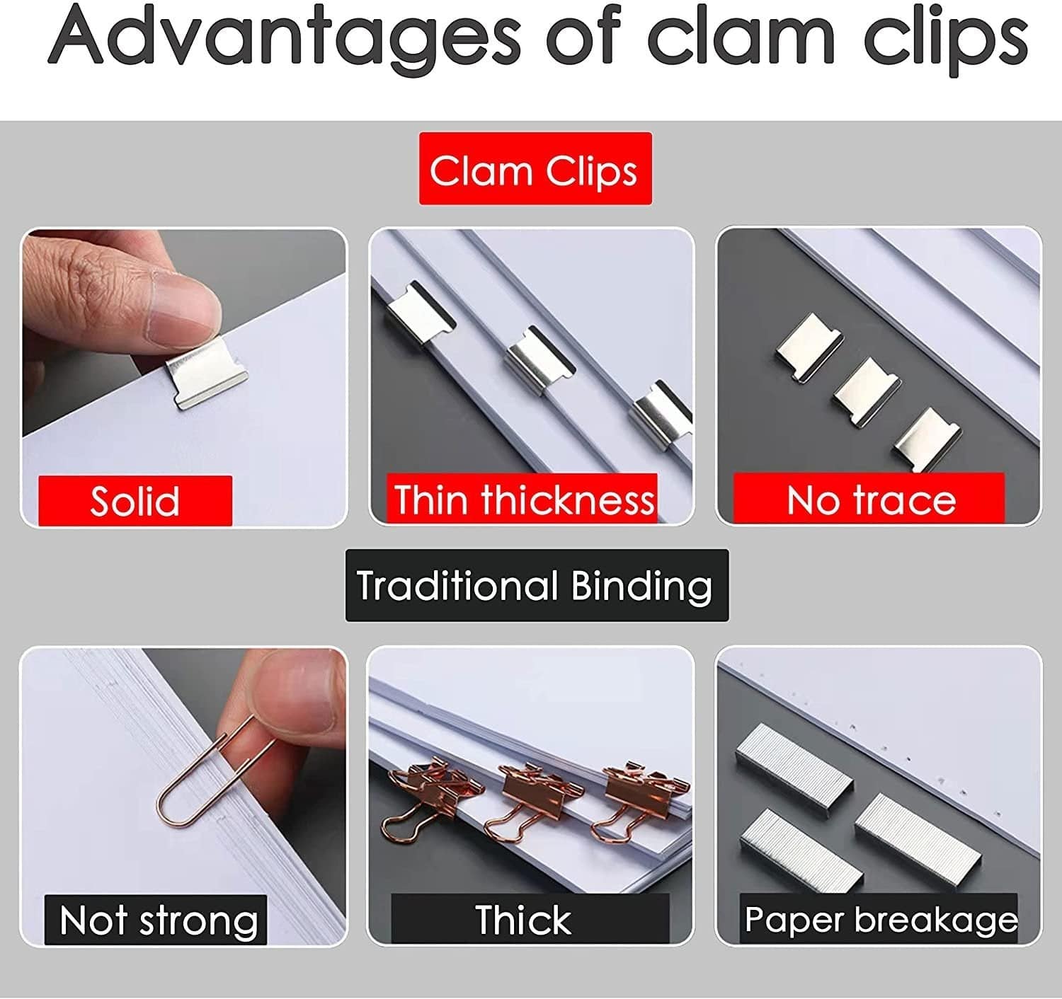 Reusable Portable Handheld Paper Clam Clip Reusable Portable Handheld Paper Clam Clip