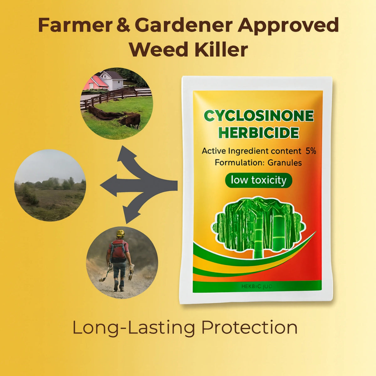 Cyclosinone Herbicide Granules (Set of 2)