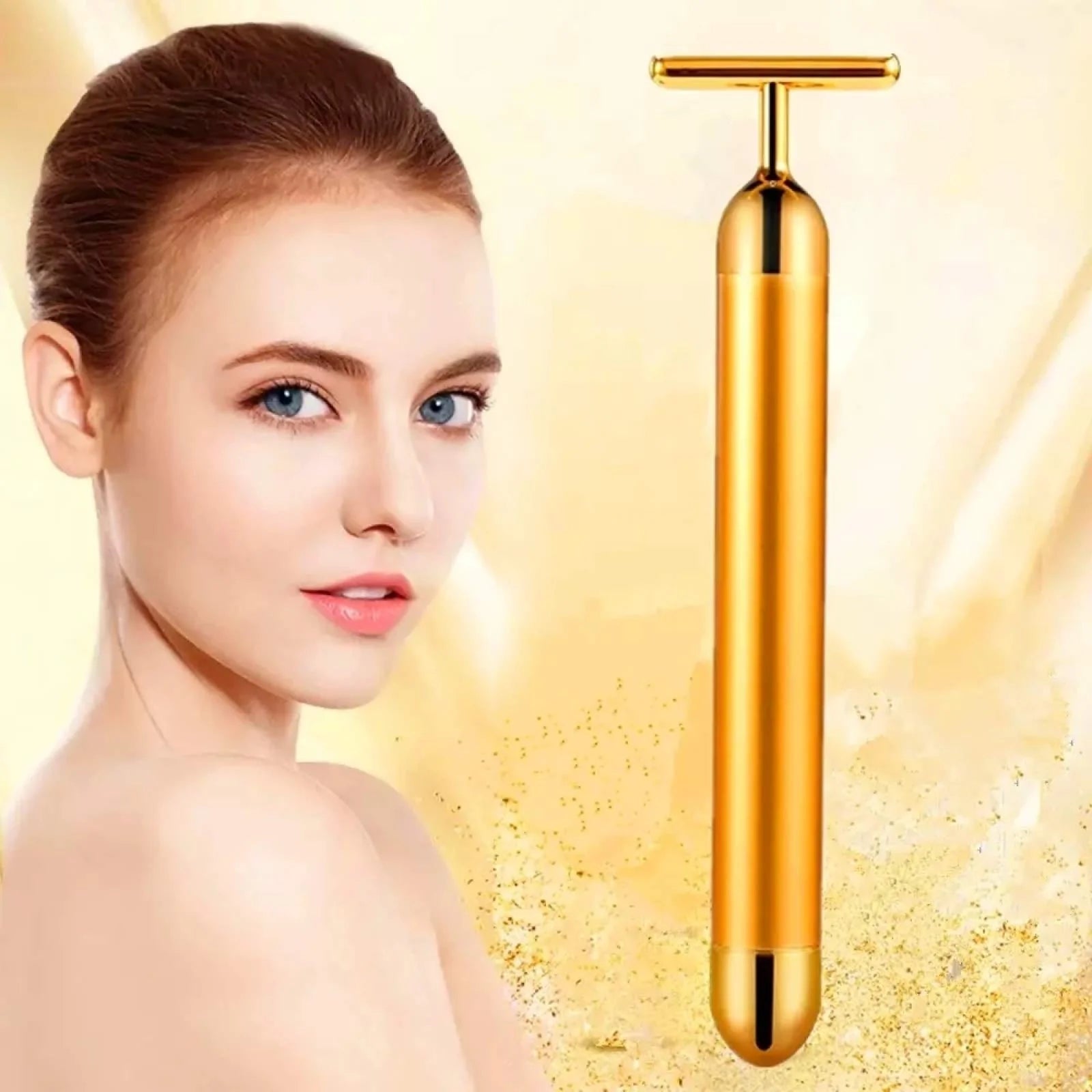 24k Gold Face Massager | Face Massager Roller For Skin Massage Tool Roller - 24k Gold Face Massager