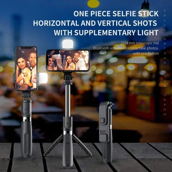 3-in-1 Selfie Stick Tripod | Selfie Stick For Selfies Bluetooth Tripod Stand With Remote 3-in-1 Selfie Stick Tripod