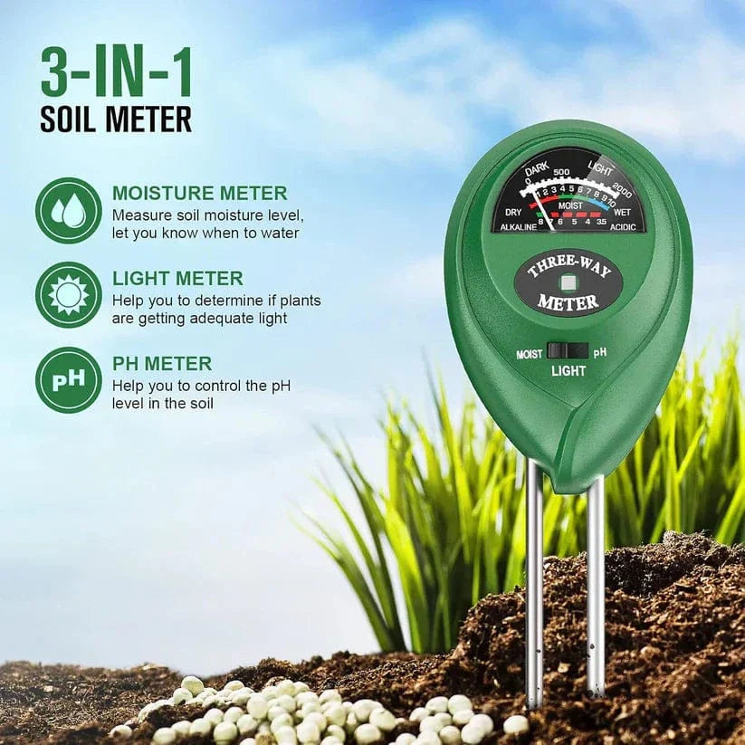 3-in-1 Soil Test Meter| Soil Moisture Sensor Test Meter Samples Health Moisture Tester - 3-in-1 Soil Test Meter