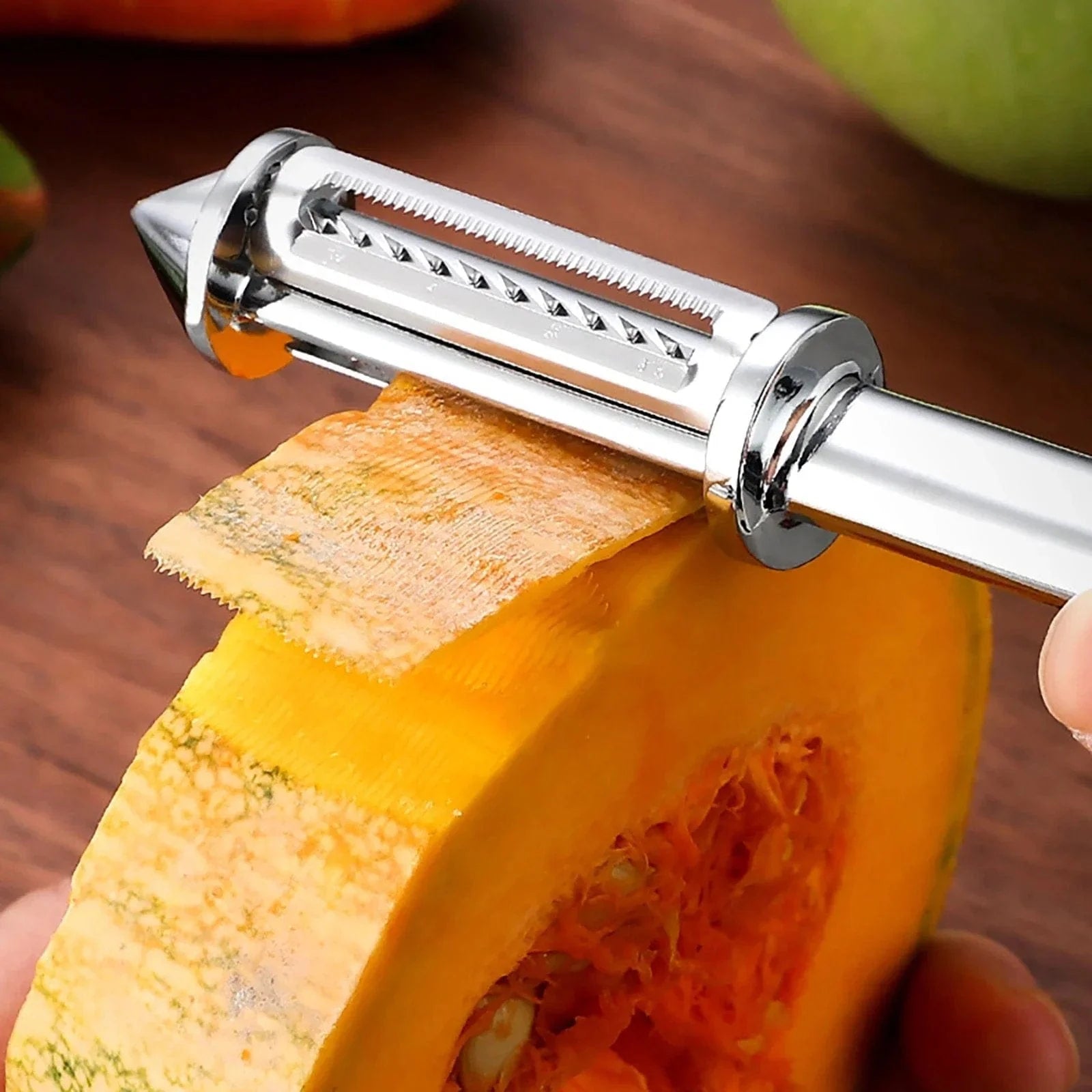 3 in 1 Veggie Peeler | Potato Peeler Vegetable Knife Slicer Fruit Peeler Kitchen 3 in 1 Knife - 3 in 1 Stainless steel Multifunctional Veggie Peeler (Pack of 2)