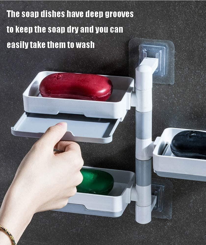 3 Layer Soap Dish Holder For Bathroom Shower And Kitchen 3 Layer Soap Dish Holder For Bathroom Shower And Kitchen