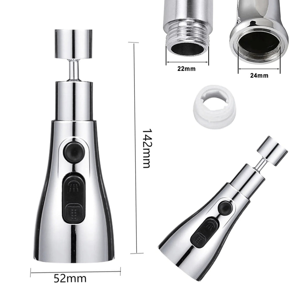 3 Modes Water Sprayer | Kitchen Accessories Sink Tap Water Aerator Faucet Tap Purifier - 3 Modes Water Sprayer