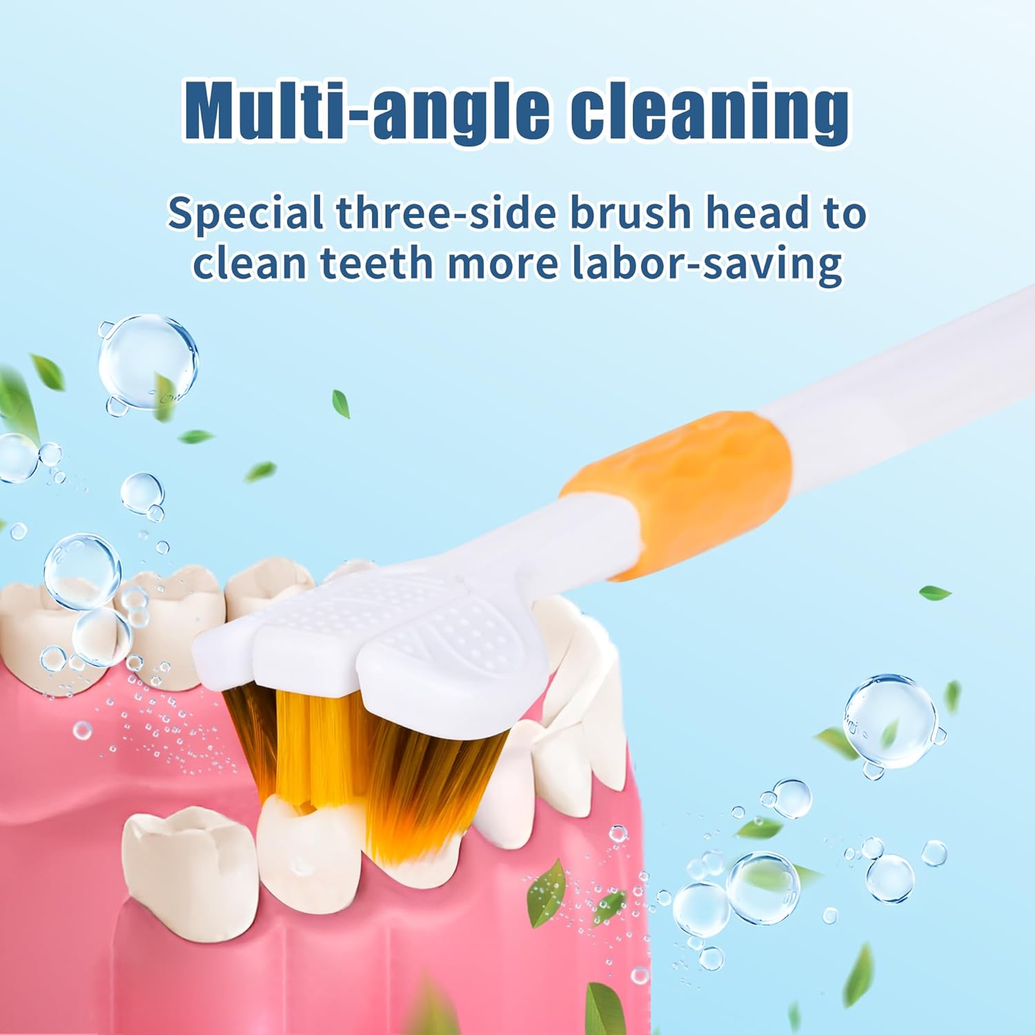 3 Sided Tooth Brush (Pack of 4) | Soft Toothbrush Ultra Bristle Baby 3 Sided Tooth Brush 3 Sided Tooth Brush (Pack of 4) Zaavio.co®