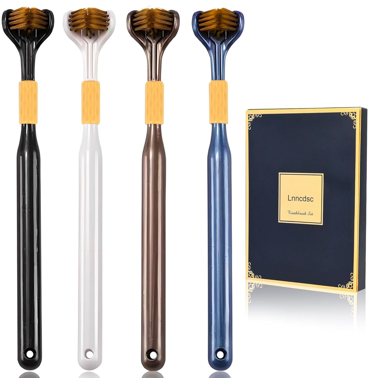 3 Sided Tooth Brush (Pack of 4) | Soft Toothbrush Ultra Bristle Baby 3 Sided Tooth Brush 3 Sided Tooth Brush (Pack of 4) Zaavio.co®