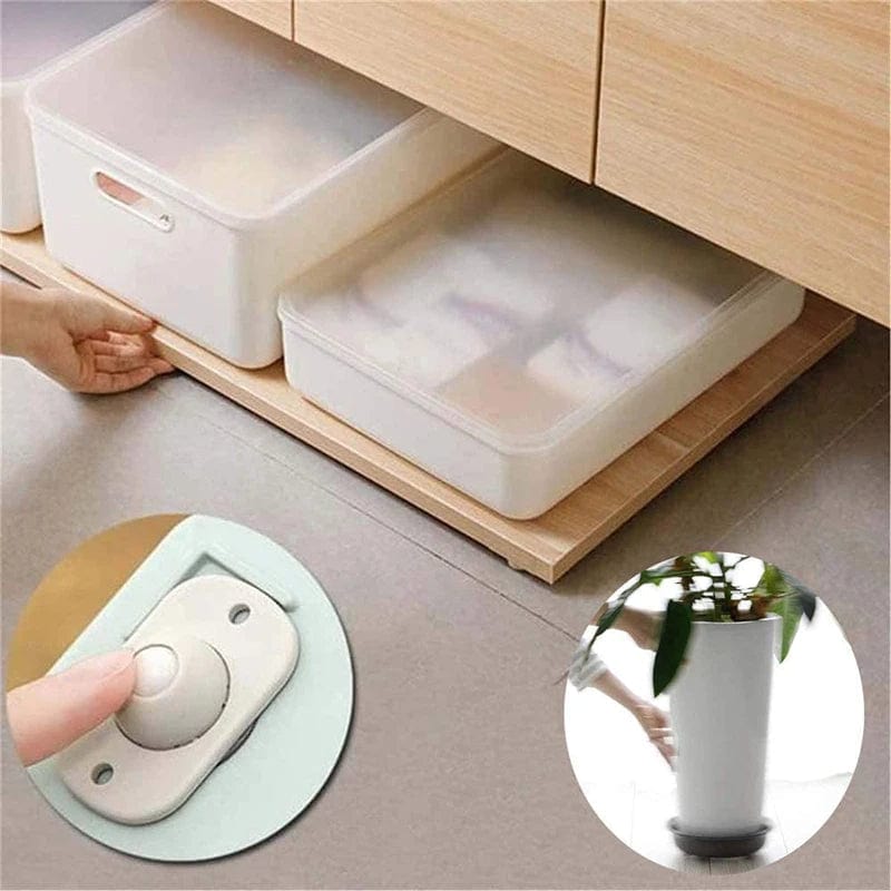 360° Adhesive Mini Swivel Wheels Pack of 4 360° Adhesive Mini Swivel Wheels