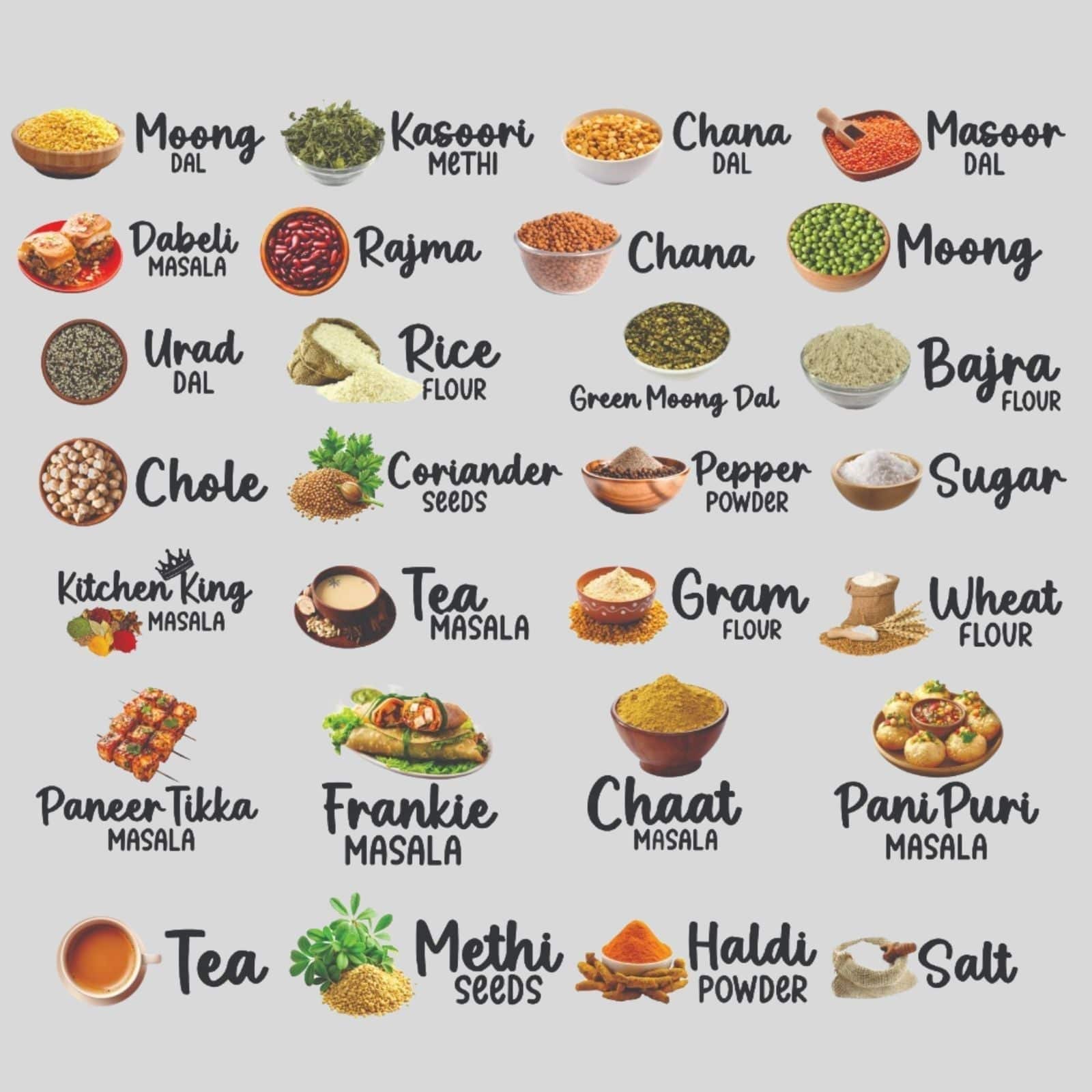 3D Kitchen Label Stickers (Set of 60 Stickers) 3D Kitchen Label Stickers (Set of 60 Stickers)