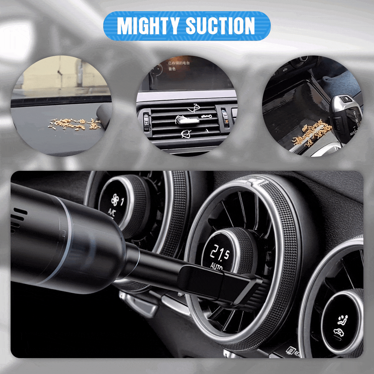 4-in-1 Strong Suction Vacuum Cleaner | Vacuum Cleaner Car Automobile Mini Handheld Cleaning Powerful 4-in-1 Strong Suction Vacuum Cleaner by Home Depot© Zaavio.co®