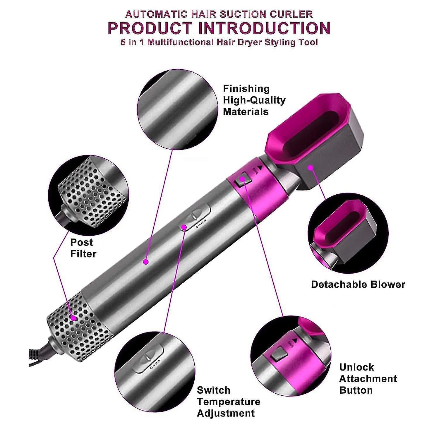 5 in 1 Multifunctional Hair Styling Tool 5 in 1 Multifunctional Hair Styling Tool