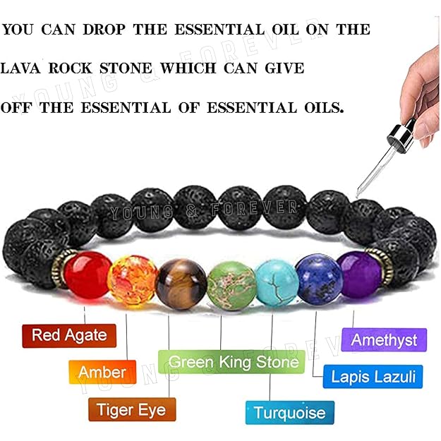 7 Chakra Energy Bracelet | 7 Chakra Bracelet Stone Tiger Eye Healing Silver Stone Bracelet 7 Chakra Energy Bracelet