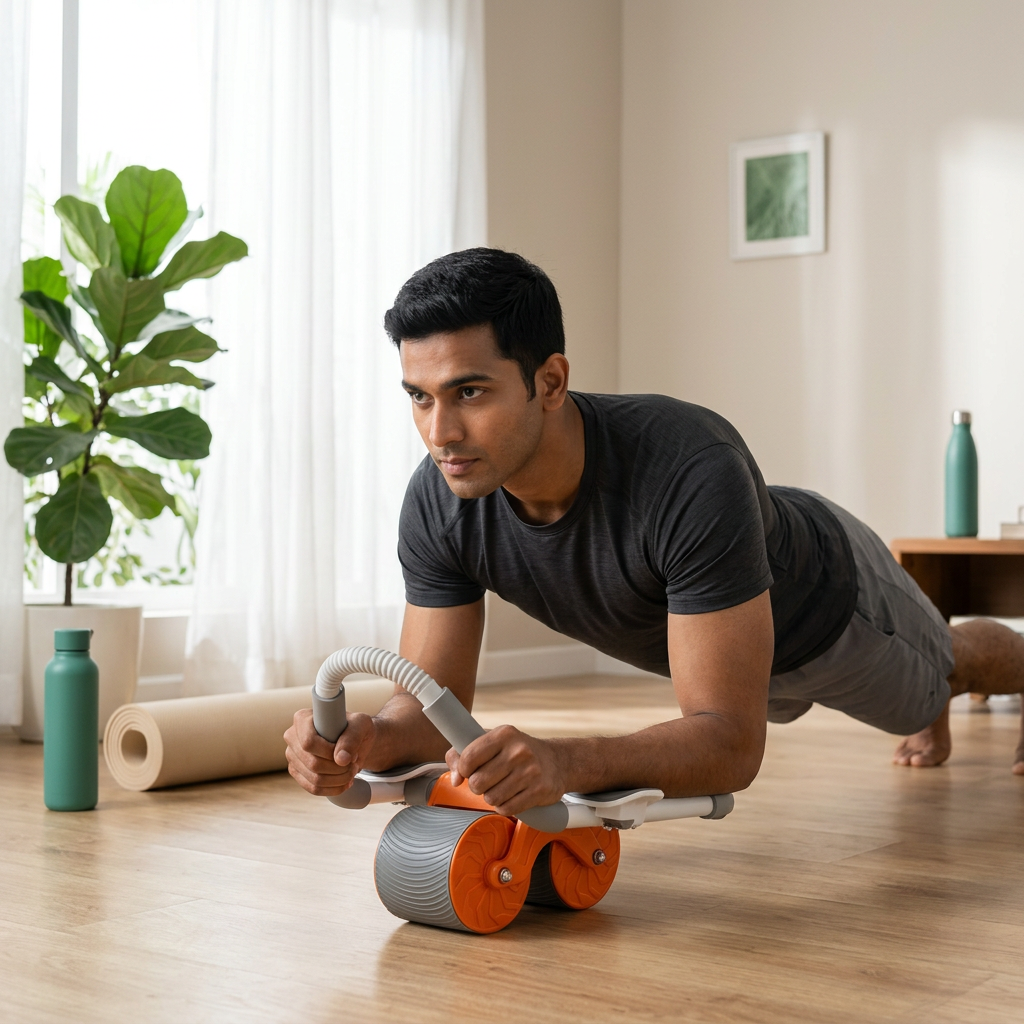 Abs Roller Wheel Workout Automatic Rebound