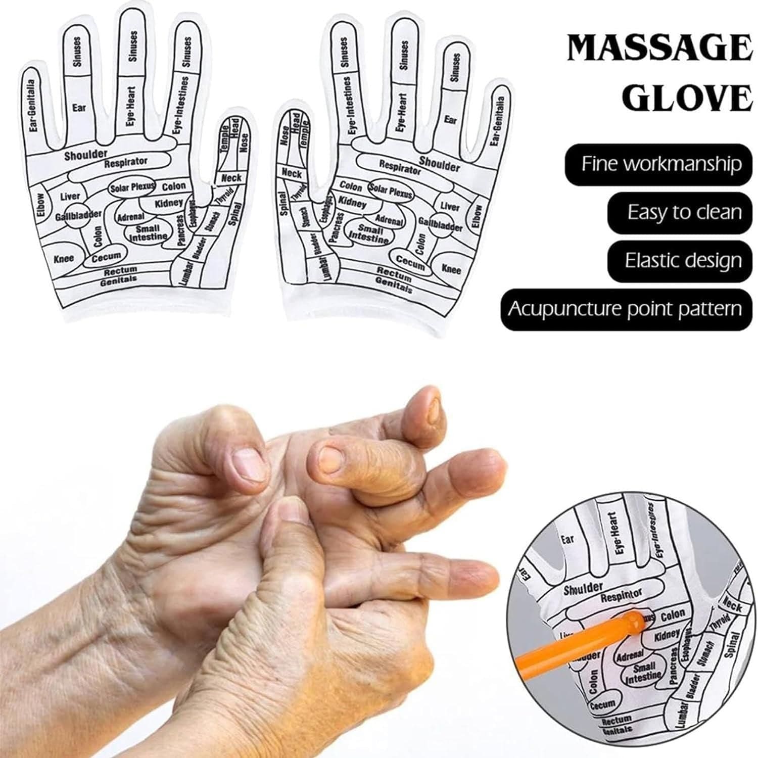 Acupressure Reflexology Hand Gloves Acupressure Reflexology Hand Gloves