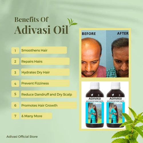 Adivasi Neelgiri Herbal Hair Oil (Set of 2) For Hair Growth Adivasi Neelgiri Herbal Hair Oil (Set of 2)