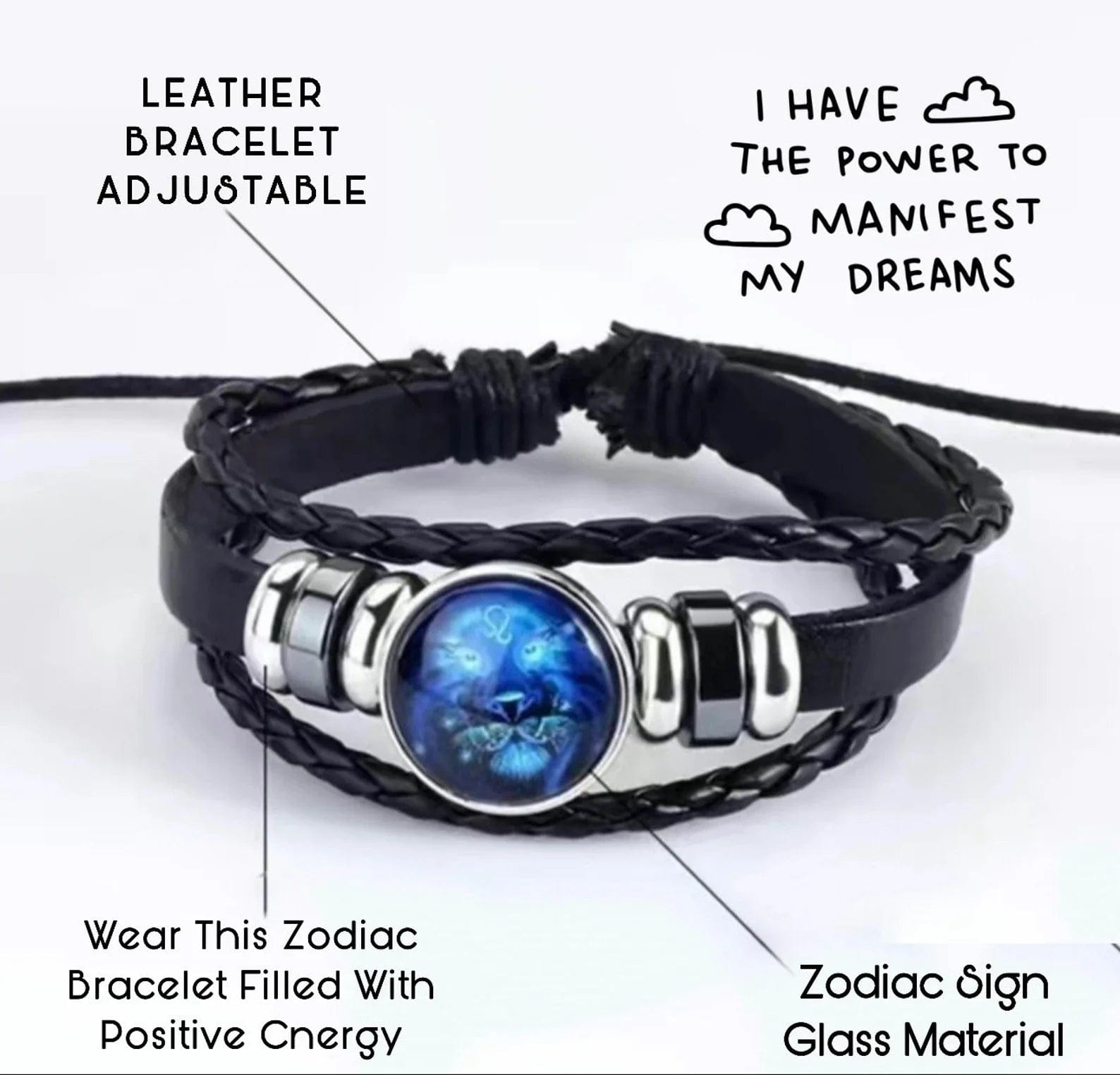 Adjustable Zodiac Sign Powerful Manifestation Bracelet (Energized) Adjustable Zodiac Sign Powerful Manifestation Bracelet (Energized)
