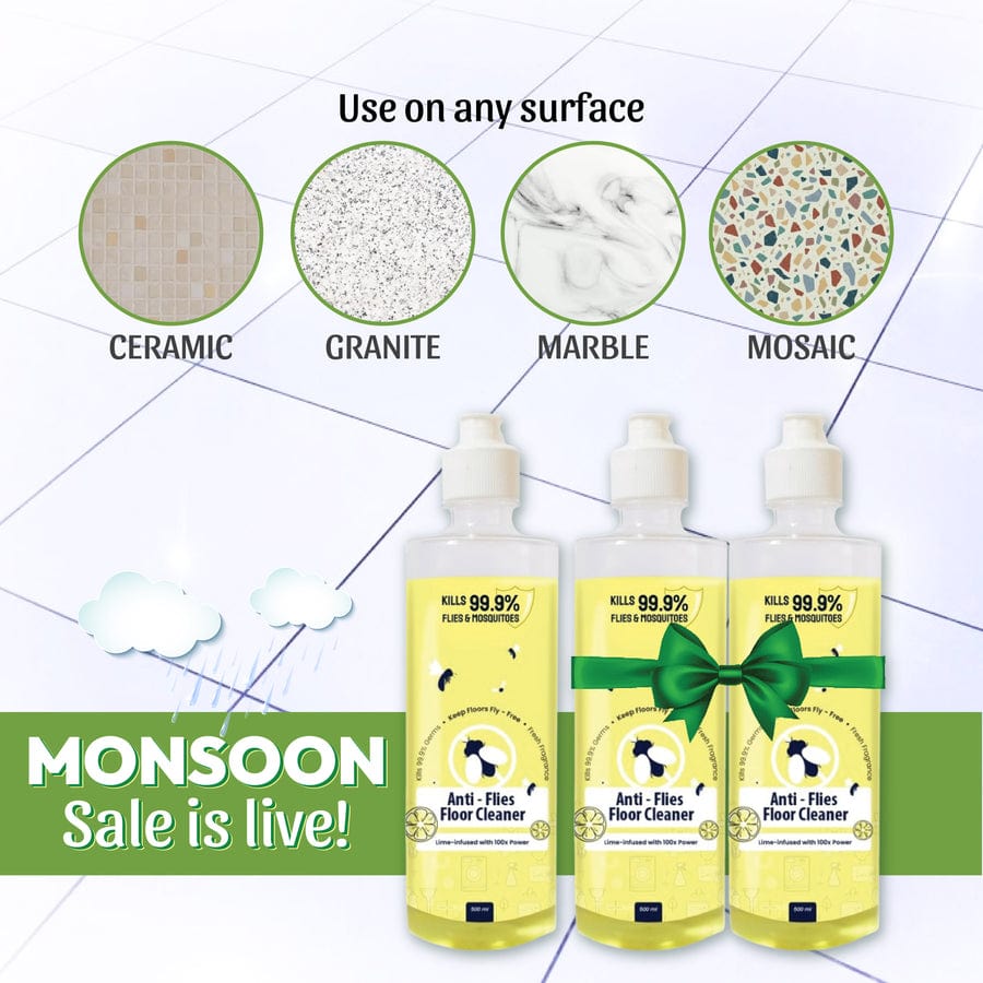 Anti Flies Floor Cleaner (Set of 2) | Foot Cleaner Mop Home Liquid Cleaning Floor Anti Flies Floor Cleaner (Set of 2)