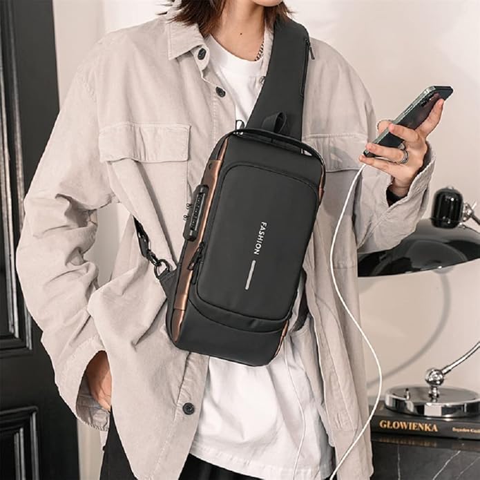 Anti-Theft Crossbody Sling Bag with USB Charging Anti-Theft Crossbody Sling Bag with USB Charging