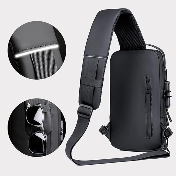 Anti-Theft Crossbody Sling Bag with USB Charging Anti-Theft Crossbody Sling Bag with USB Charging