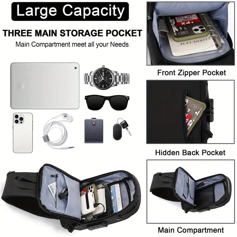 Anti-Theft Crossbody Sling Bag with USB Charging Anti-Theft Crossbody Sling Bag with USB Charging