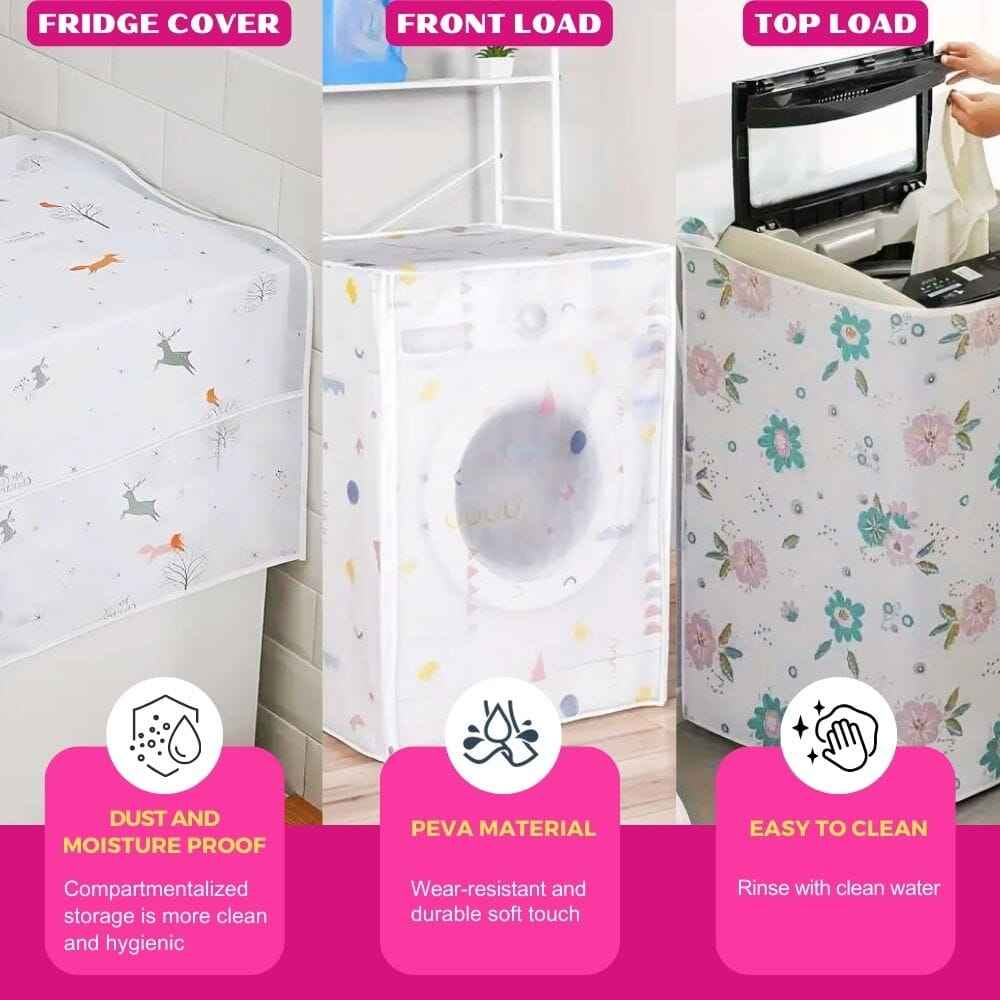 Washing Machine & Fridge Covers Combo
