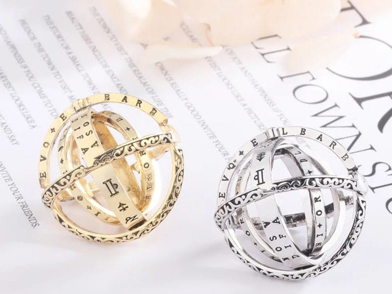 Astronomical Ball Ring | Silver Rings For Women And Men Gold Design Ring For Gents Astronomical Creative Cosmic Ring