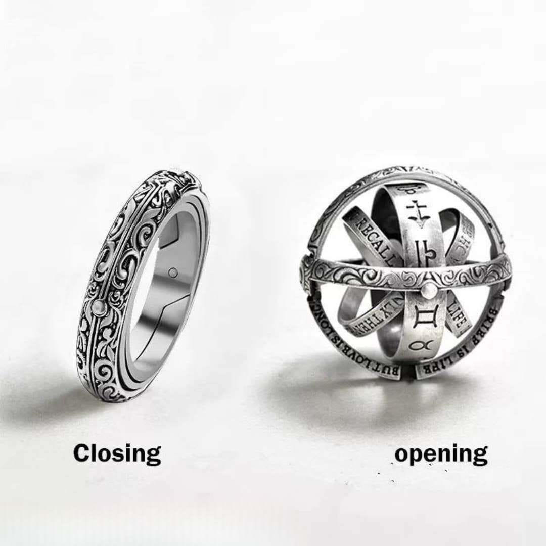 Astronomical Ball Ring | Silver Rings For Women And Men Gold Design Ring For Gents Astronomical Creative Cosmic Ring