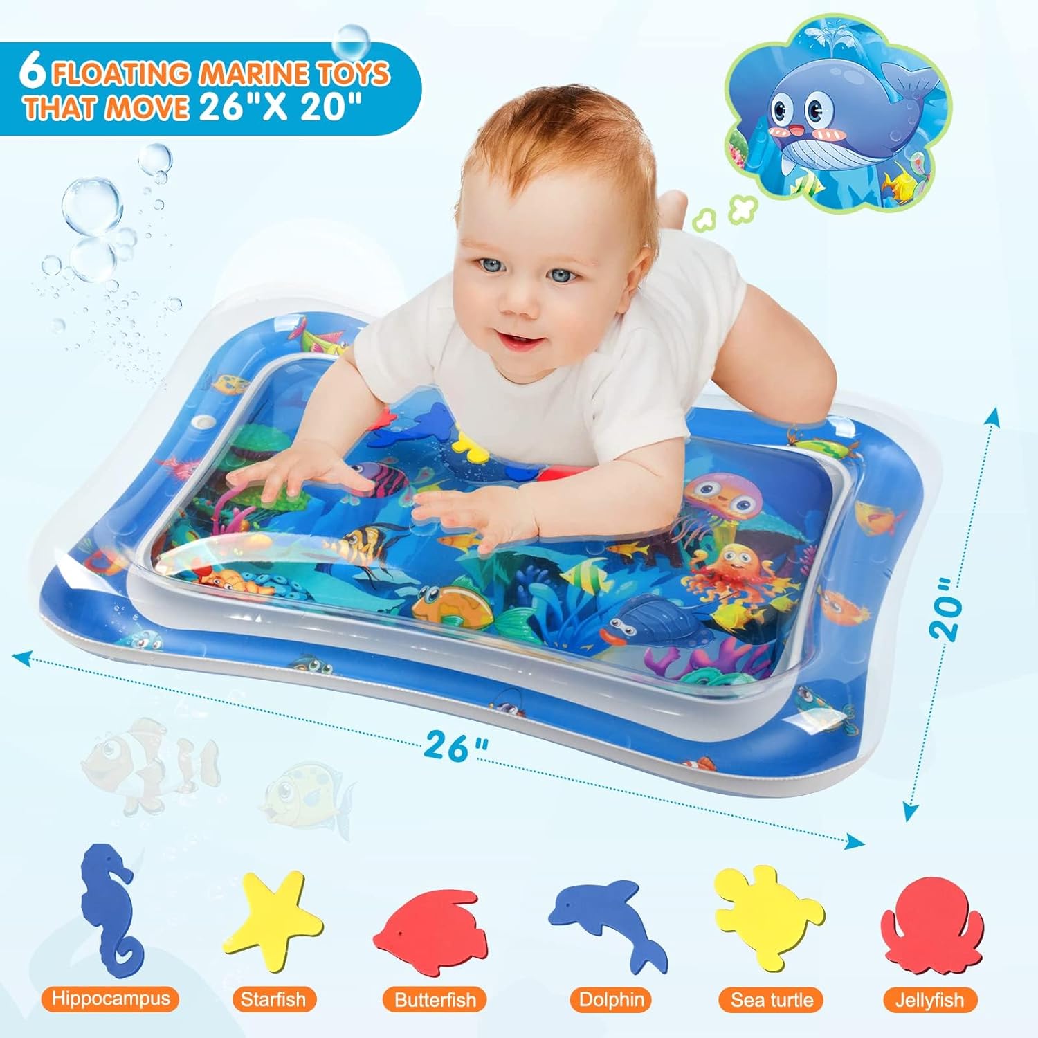 Baby Products Water Mat Tummy Time Newborn Infants Water Mats Baby Water Play Mat