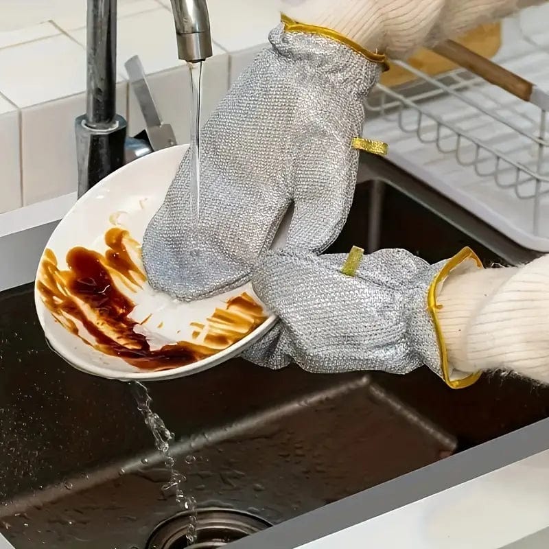 Bamboo Fiber Wire Dishwashing Gloves (Set of 2) Bamboo Fiber Wire Dishwashing Gloves (Set of 2)