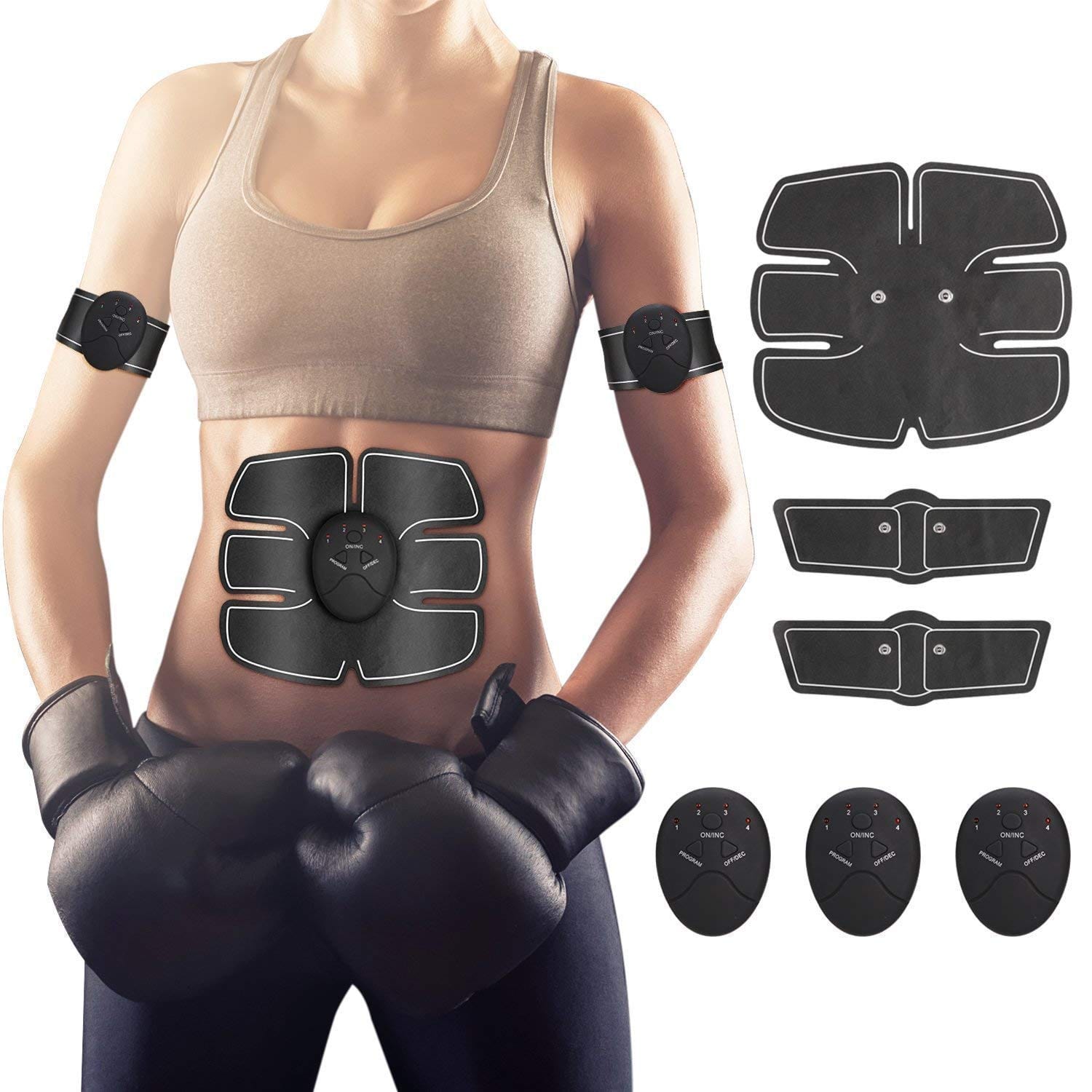 Belt For Abdomen Abdominal Exerciser Fitness Equipment Ab Stimulator Ab Stimulator Belt (Set of 4)