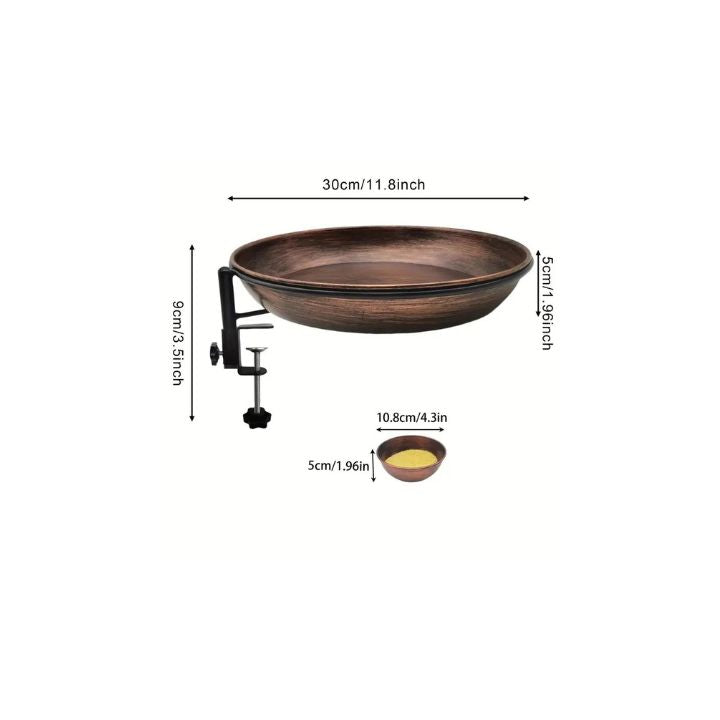 Clamp-On Balcony 2 in 1 Bird Feeder