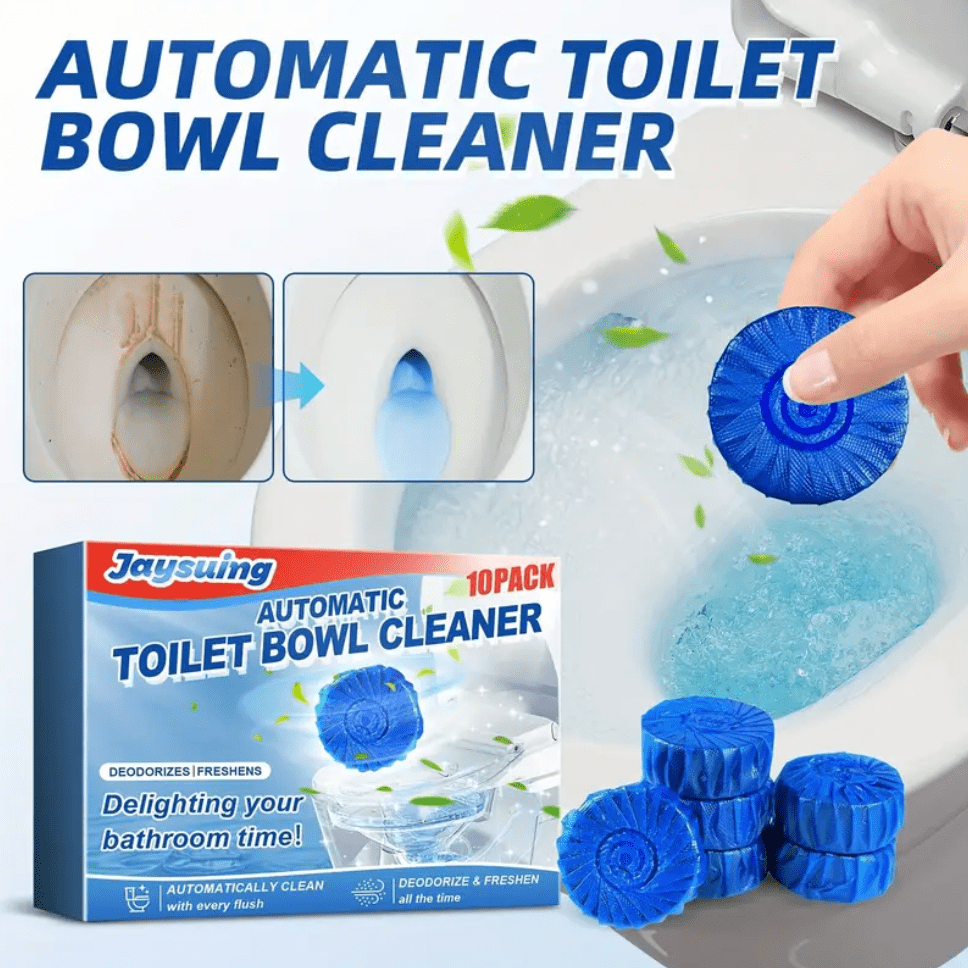 Blue Bubble Toilet Cleaner (Pack of 10) | Toilet Cleaner Bathroom Cleaning Tablets Washroom Cleanliness Blue Bubble Toilet Cleaner Zaavio.co®