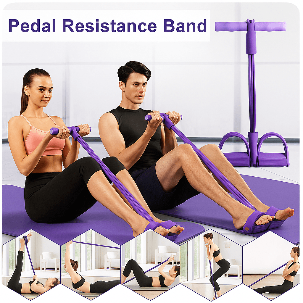 Brandex™ 2025 | Premium 6-Tube Pedal  Resistance Band – Elastic Latex Tension Rope for Yoga, Fitness & Home Workout Brandex™ 2025 | Premium 6-Tube Pedal  Resistance Band – Elastic Latex Tension Rope for Yoga, Fitness & Home Workout Zaavio.co®