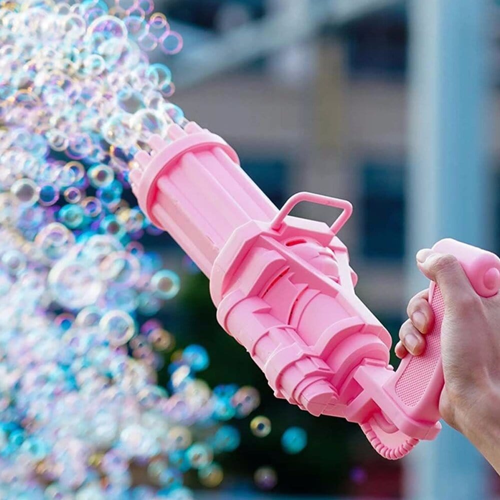Bubble Machine Gun Automatic Gatling Toy for Kids Free Size Bubble Machine Gun
