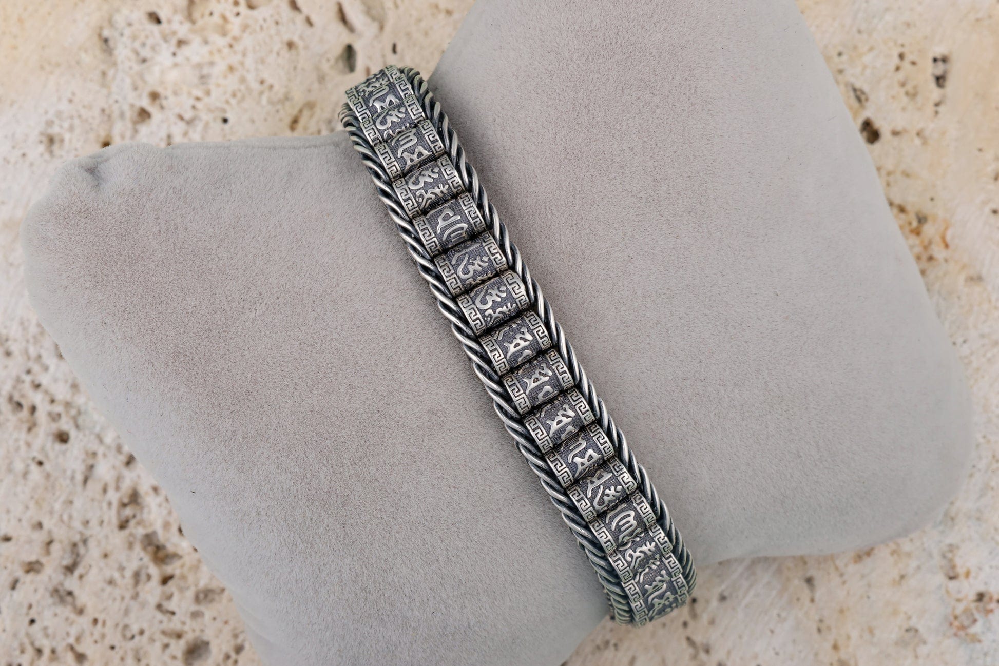 Buddhist Prayer Silver Wheel Bracelet Buddhist Prayer Silver Wheel Bracelet