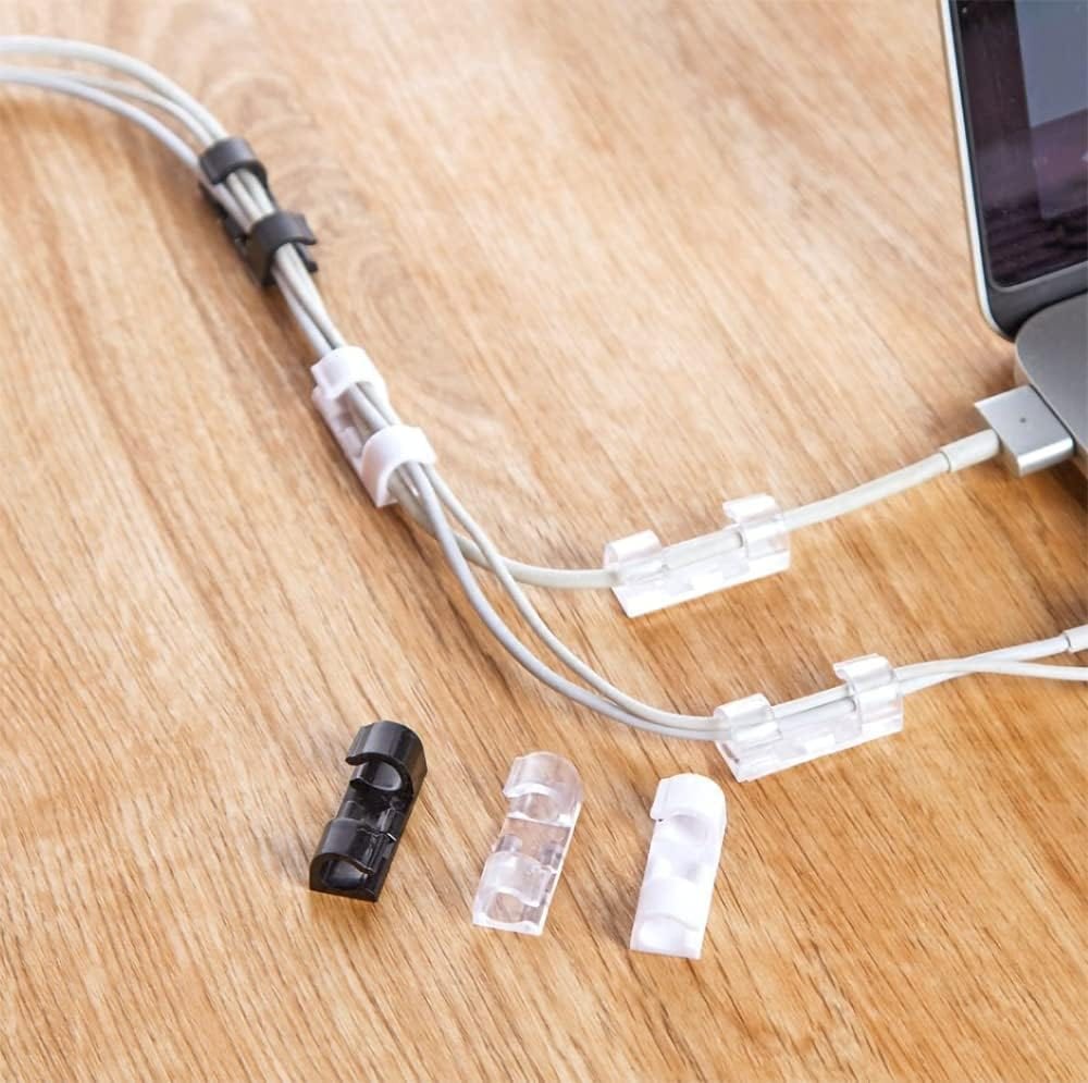 Cable Clamp Wire Clips Wiring Clamp Management Oraganizer  - Adhesive Cable Clips Pack of 20 Adhesive Cable Clips (Set of 20 Pcs.)